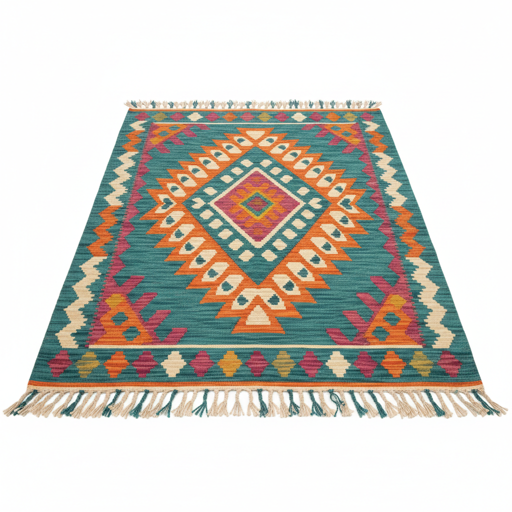 Colorful Boho Geometric Area Rug