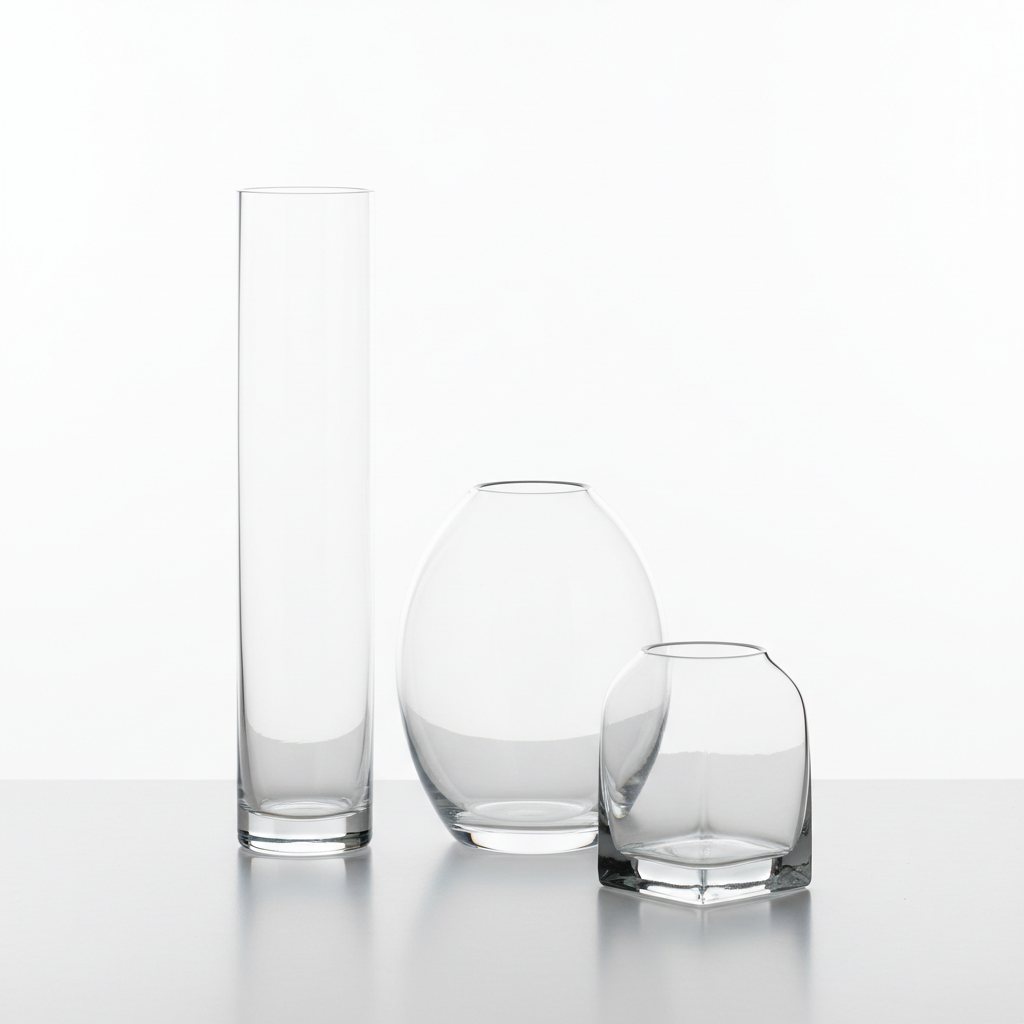 Modern Decorative Glass Vase Set of 3
