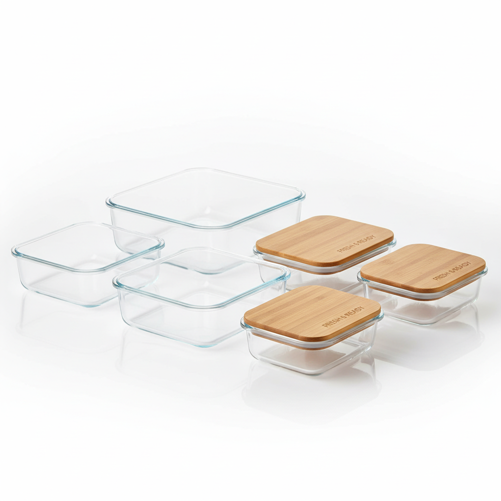 Glass Meal Prep Container Set 5pc