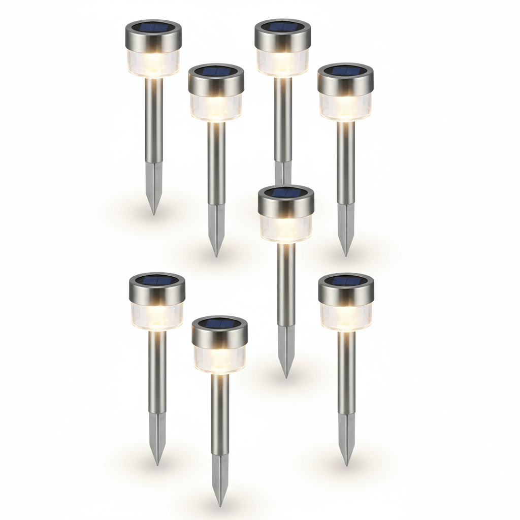 Solar LED Outdoor Pathway Garden Lights Set