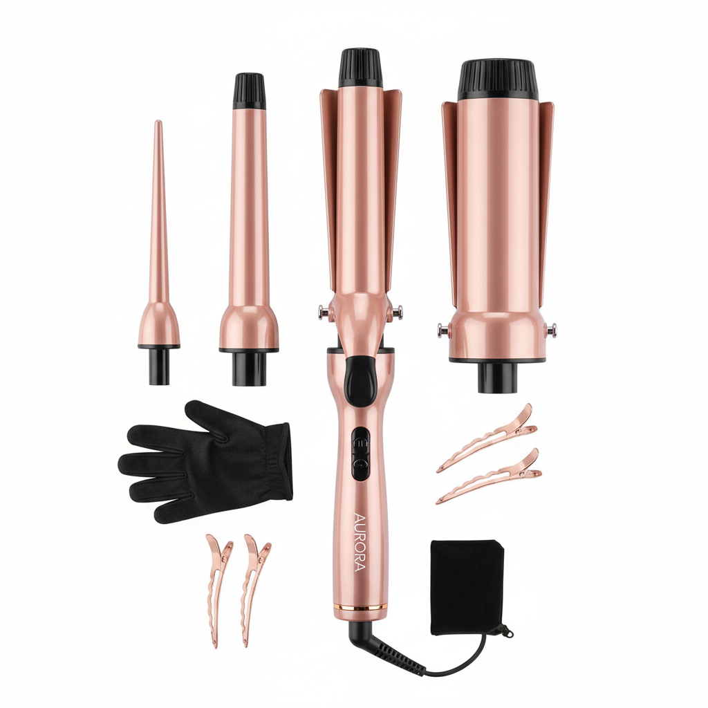 Professional Hair Curling Wand Set