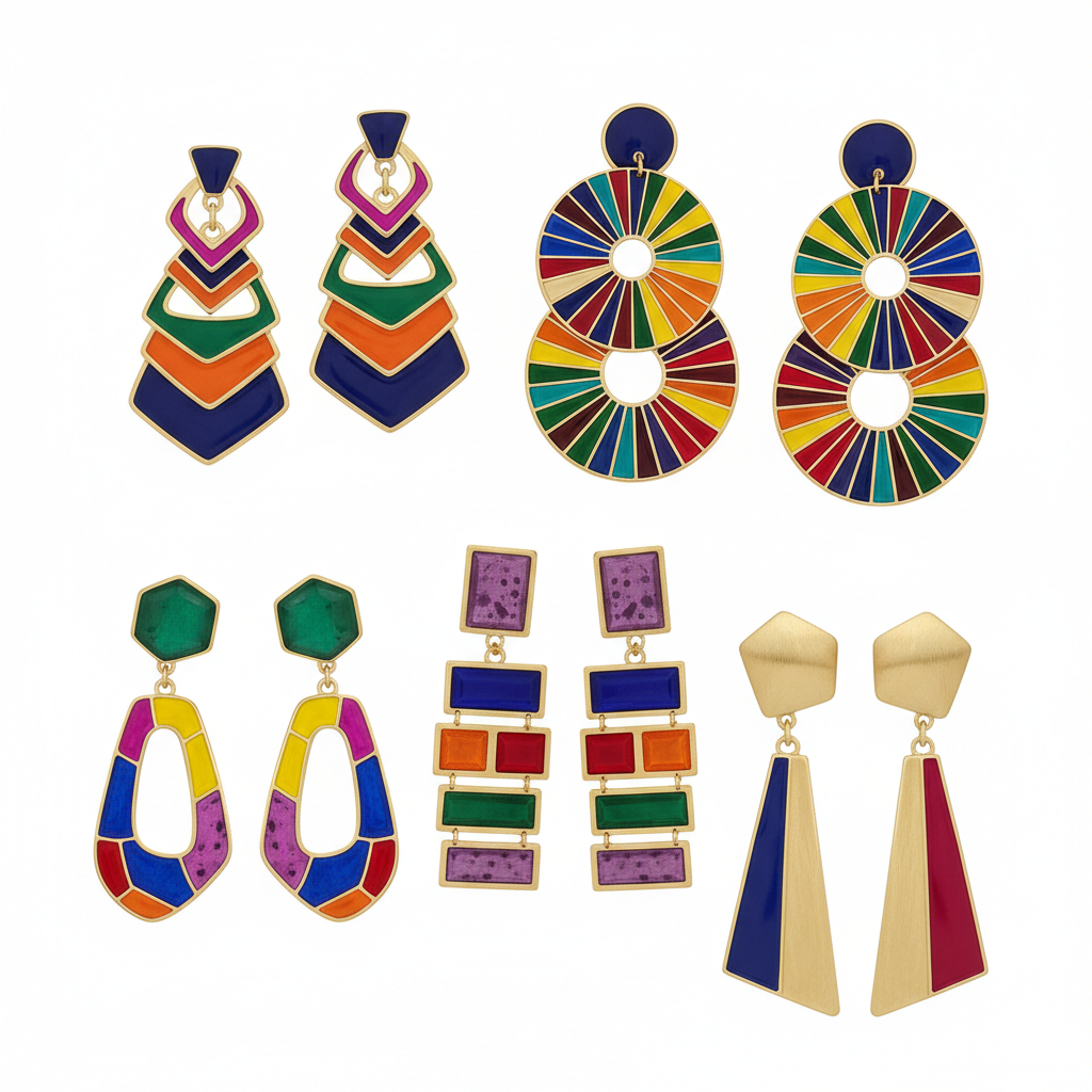 Women's Statement Earrings Set of 6