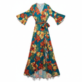 Women's Tropical Maxi Wrap Dress