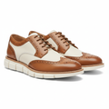 Cole Haan Zerogrand Wingtip Oxford British Tan Ivory