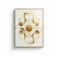Abstract Gold Geometric Canvas Print