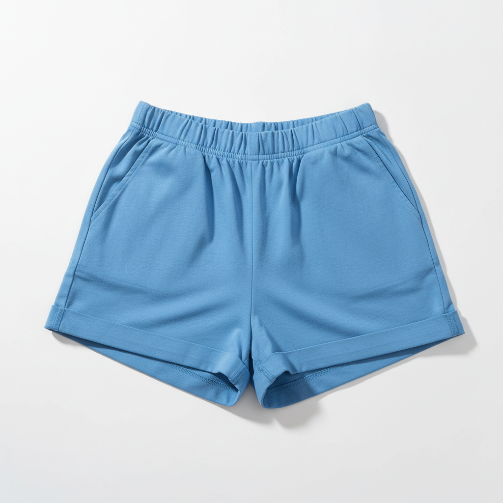 Women's Casual Shorts - Solid Sky Blue