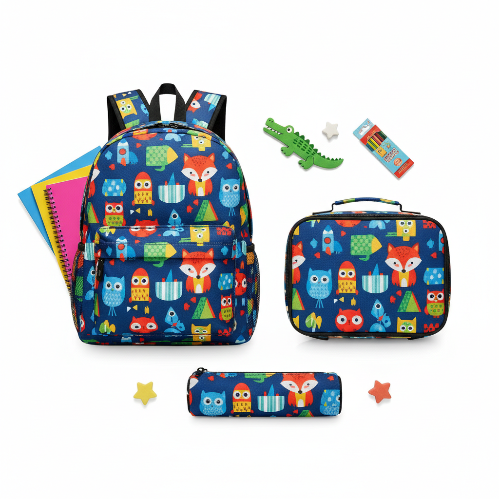 Lonniemac's Kids' Backpack & Lunch Box Set