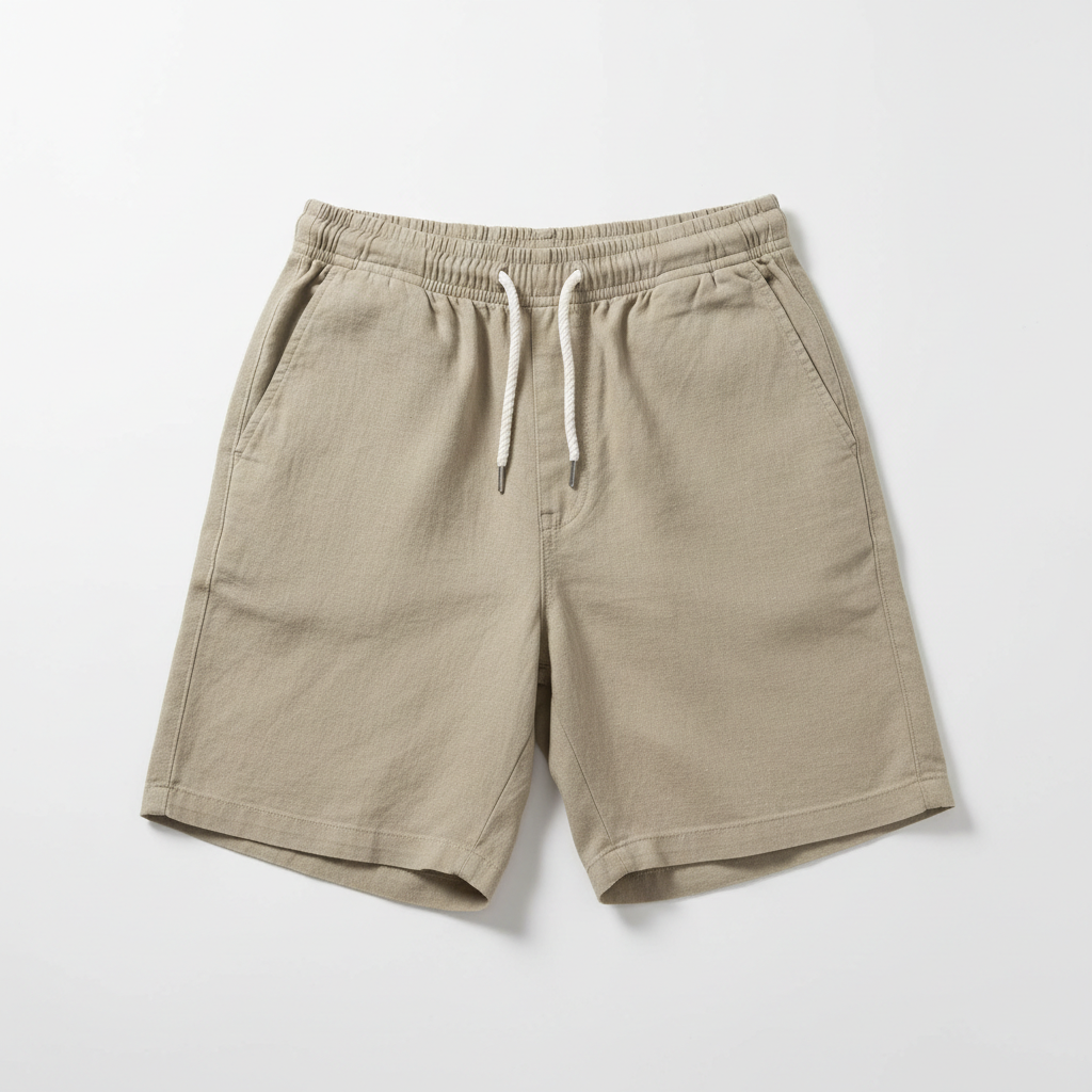 Men's Relaxed Fit Linen Drawstring Shorts