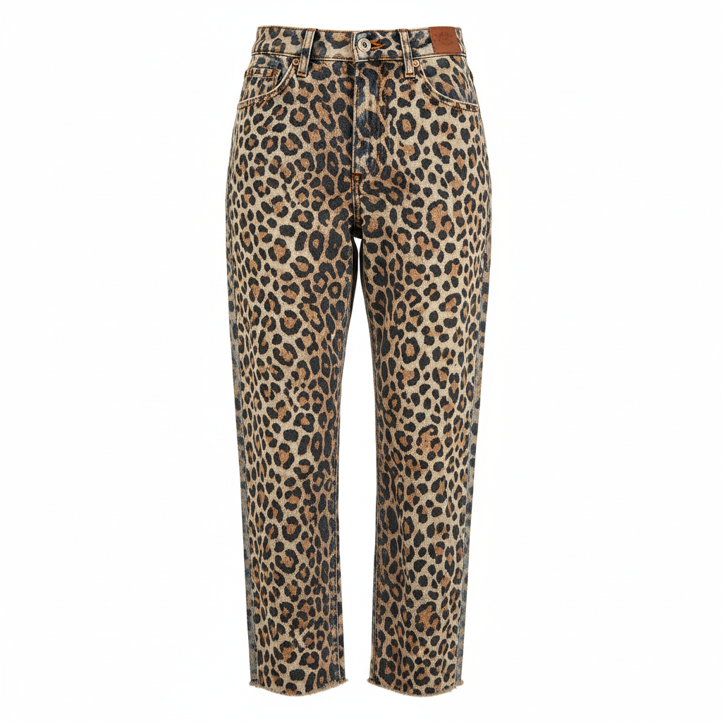 Leopard High Waist Jeans